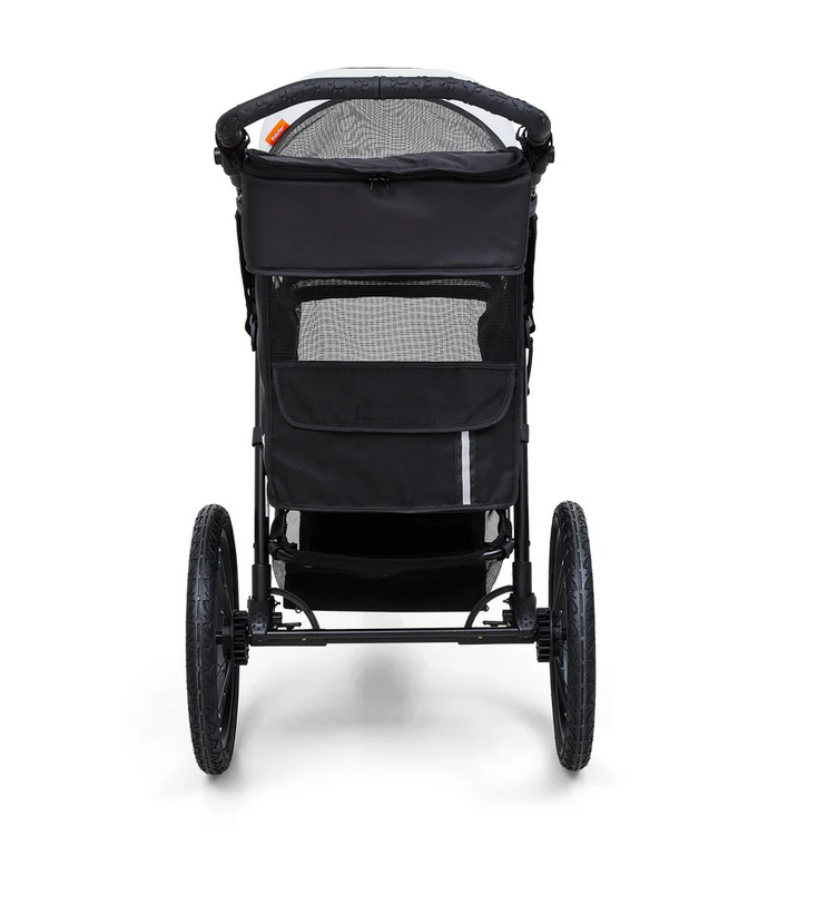 Palster Explorer All-Terrain Pet Stroller – Durable Dog & Cat Pram with Rain Cover (Black & Mist Silver)