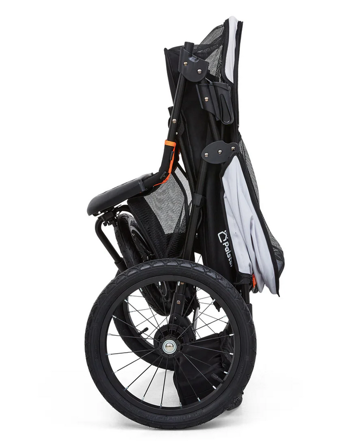 Palster Explorer All-Terrain Pet Stroller – Durable Dog & Cat Pram with Rain Cover (Black & Mist Silver)
