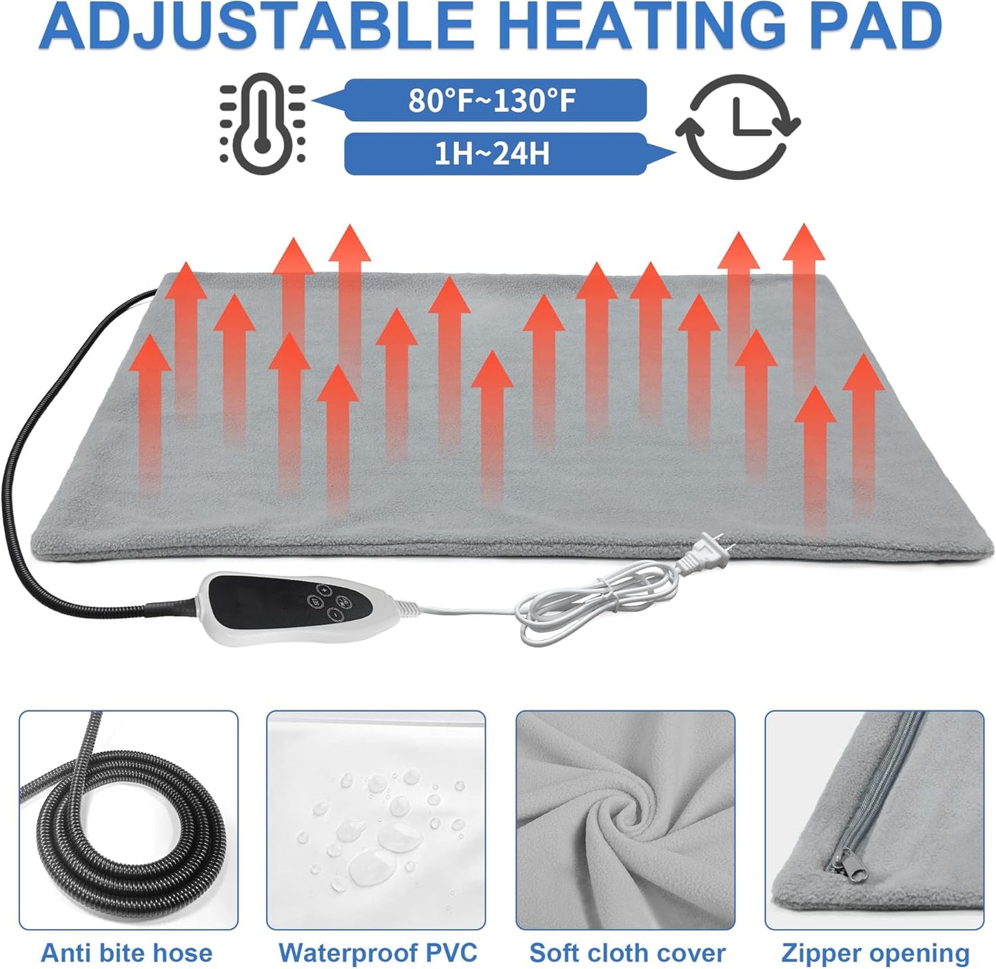 Heated Cat House with Smart Thermostat – Foldable Waterproof Pet Shelter & Heating Pad for Indoor & Outdoor Use