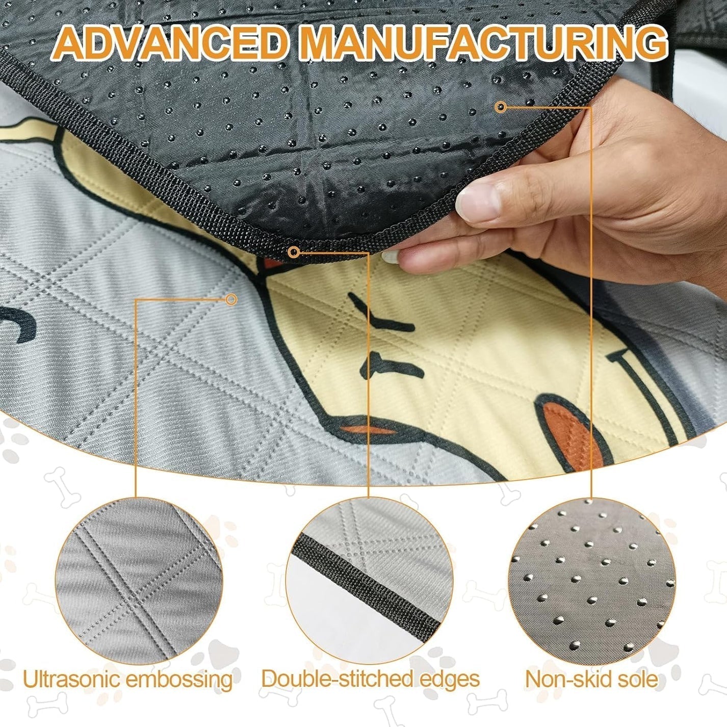 Washable Dog Pee Pads 4-Pack (47x32in) – Leak-Proof, Non-Slip Puppy Training Mats for Crates & Home (Grey)