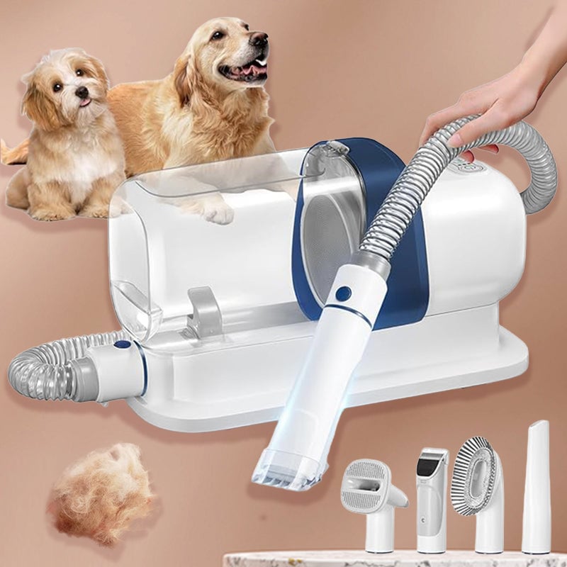 Pet Grooming Vacuum Kit – Quiet Suction with 5 Attachments, 2.3L Dust Bin for Dogs & Cats