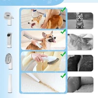 Pet Grooming Vacuum Kit – Quiet Suction with 5 Attachments, 2.3L Dust Bin for Dogs & Cats